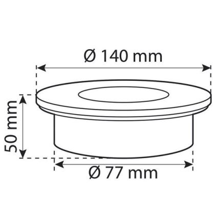 LED Spot solaire encastrable avec détecteur LED/0,12W/2xAAA IP67 acier inoxydable cercle