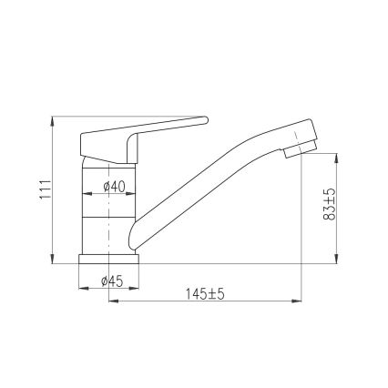 RAV Slezák CO115.0 - Wastafelmengkraan COLORADO 11,1 cm glanzend chroom