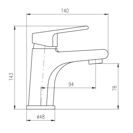 RAV Slezák CO126.0CMATZ - Mitigeur pour lavabo COLORADO 14,3 cm noir/doré
