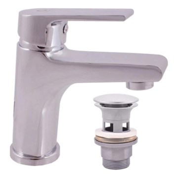 RAV Slezák CO127.0 - Mitigeur pour lavabo + bonde COLORADO 14,3 cm chrome brillant