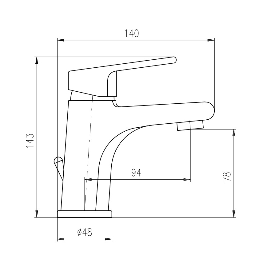 RAV Slezák CO127.0 - Mitigeur pour lavabo + bonde COLORADO 14,3 cm chrome brillant