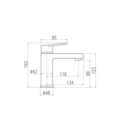 RAV Slezák CO128.0 - Wastafelmengkraan COLORADO 16,2 cm glanzend chroom