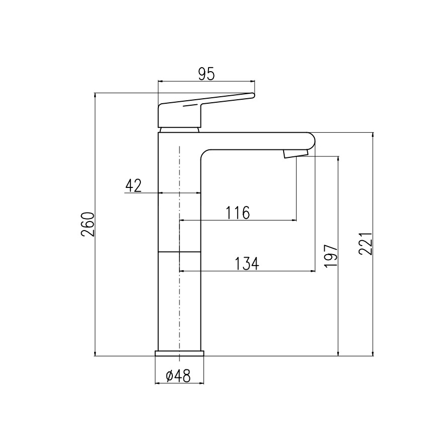 RAV Slezák CO130.0CMATZ - Mitigeur pour lavabo COLORADO 26 cm noir/doré