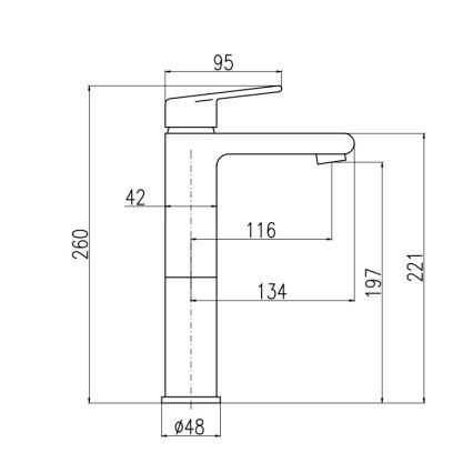 RAV Slezák CO130.0CMATZ - Wastafelmengkraan COLORADO 26 cm zwart/goud