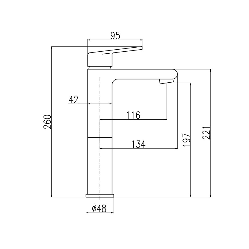RAV Slezák CO130.0Z - Mitigeur pour lavabo COLORADO 26 cm, finition dorée brillante