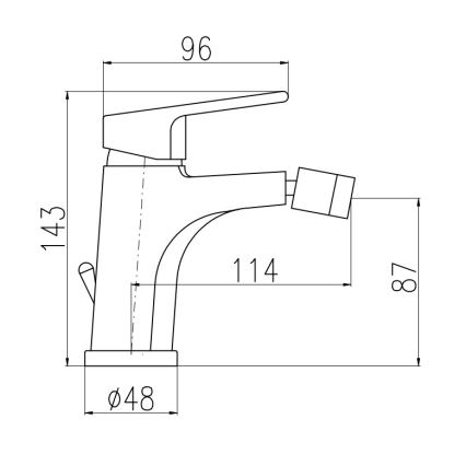 RAV Slezák CO145.0KZ - Bidetkraan + afvoer COLORADO 14,3 cm glanzend goudkleurig