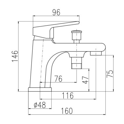 RAV Slezák CO148.0 - Badmengkraan COLORADO 14,6 cm glanzend chroom