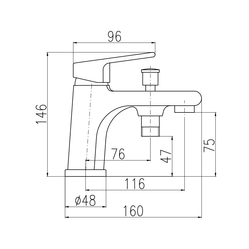 RAV Slezák CO148.0 - Badmengkraan COLORADO 14,6 cm glanzend chroom