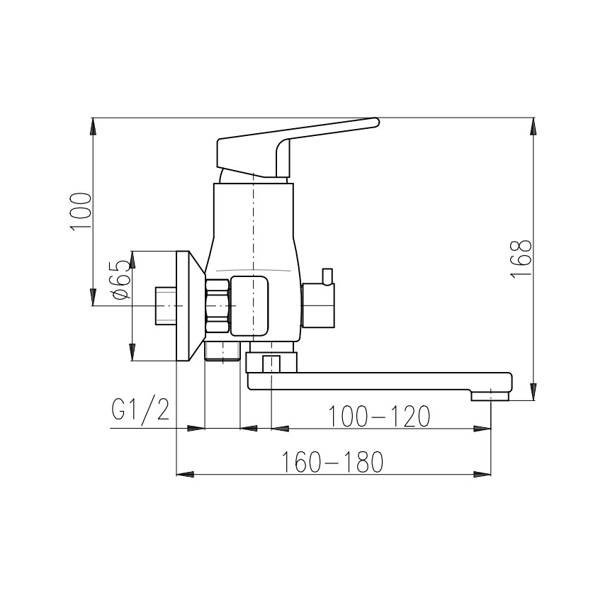 RAV Slezák CO151.5 - Badmengkraan COLORADO glanzend chroom