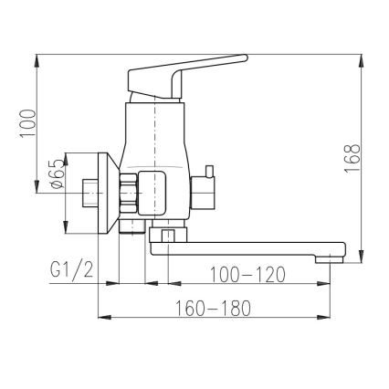 RAV Slezák CO151.5 - Mitigeur pour baignoire COLORADO chromé brillant