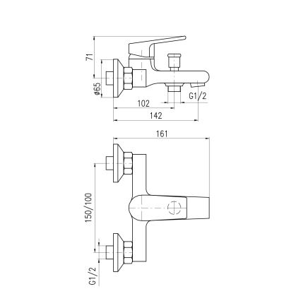 RAV Slezák CO154.5 - Badmengkraan COLORADO glanzend chroom