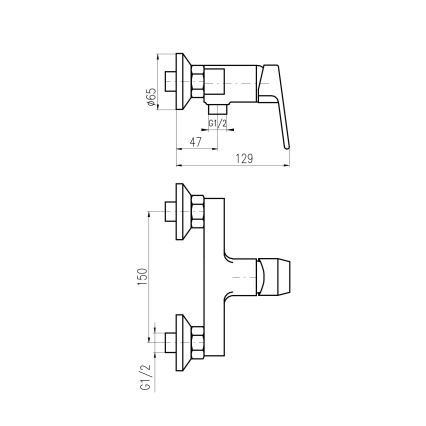 RAV Slezák CO181.5 - Douchemengkraan COLORADO in glanzend chroom