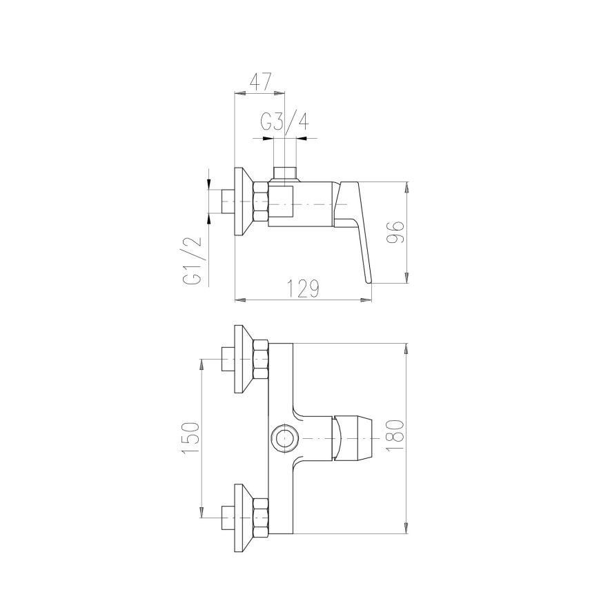 RAV Slezák CO182.5Z - Mitigeur de douche COLORADO finition dorée brillante