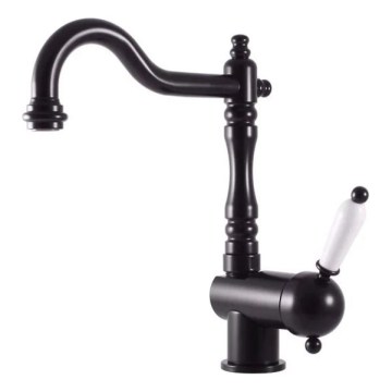 RAV Slezák L508.0/8CMAT - Keuken-/wastafelmengkraan LABE RETRO 25,6 cm mat zwart