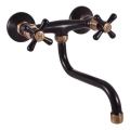 RAV Slezák MK101.5/21CMATSM - Mitigeur évier/lavabo MORAVA RETRO noir/laiton