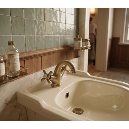 RAV Slezák MK143.0SM - Mitigeur pour bidet + vidage MORAVA RETRO 16 cm laiton patiné