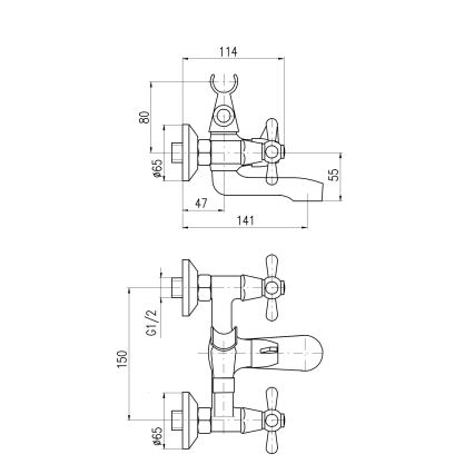 RAV Slezák MK154.5 - Badmengkraan MORAVA glanzend chroom
