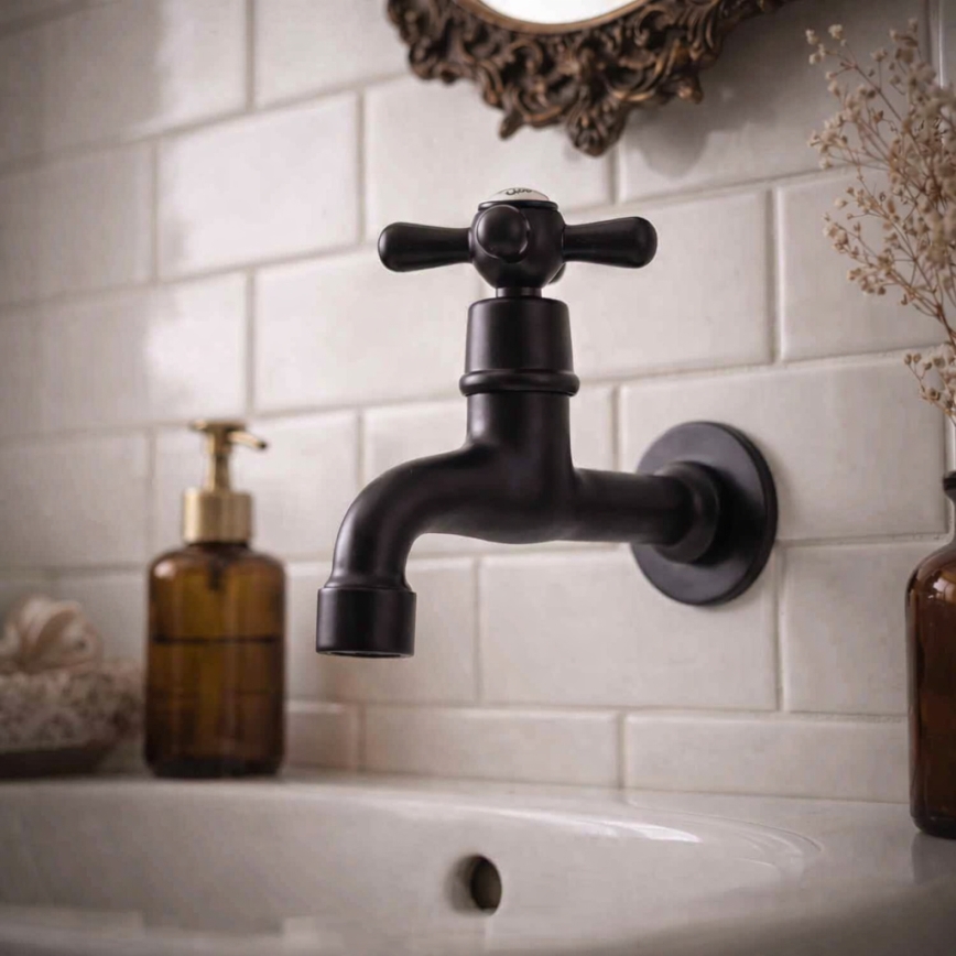 RAV Slezák MK193CMAT - Mitigeur pour lavabo MORAVA RETRO 11,8 cm noir mat