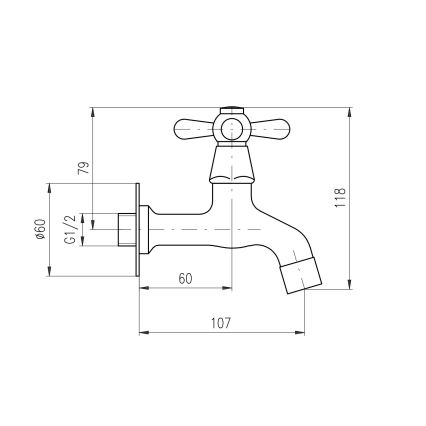 RAV Slezák MK193CMAT - Mitigeur pour lavabo MORAVA RETRO 11,8 cm noir mat