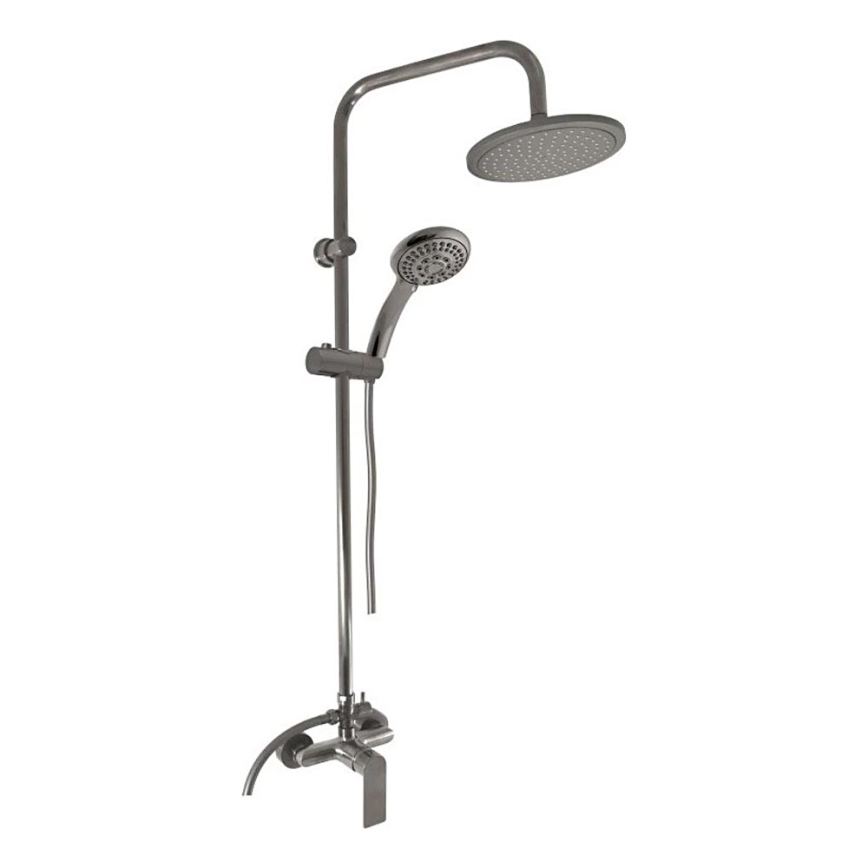 RAV Slezák NL182.5/7-1MGK - Doucheset met NIL-mengkraan, geborsteld grijs