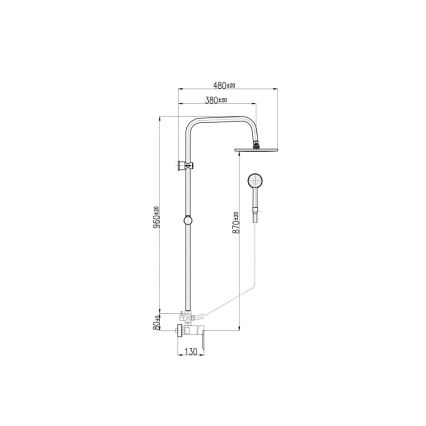 RAV Slezák NL182.5/7 - Kit de douche avec mitigeur NIL, finition chrome brillant