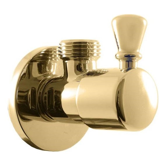 RAV Slezák RV0112Z - Hoekventiel RETRO, glanzend goud