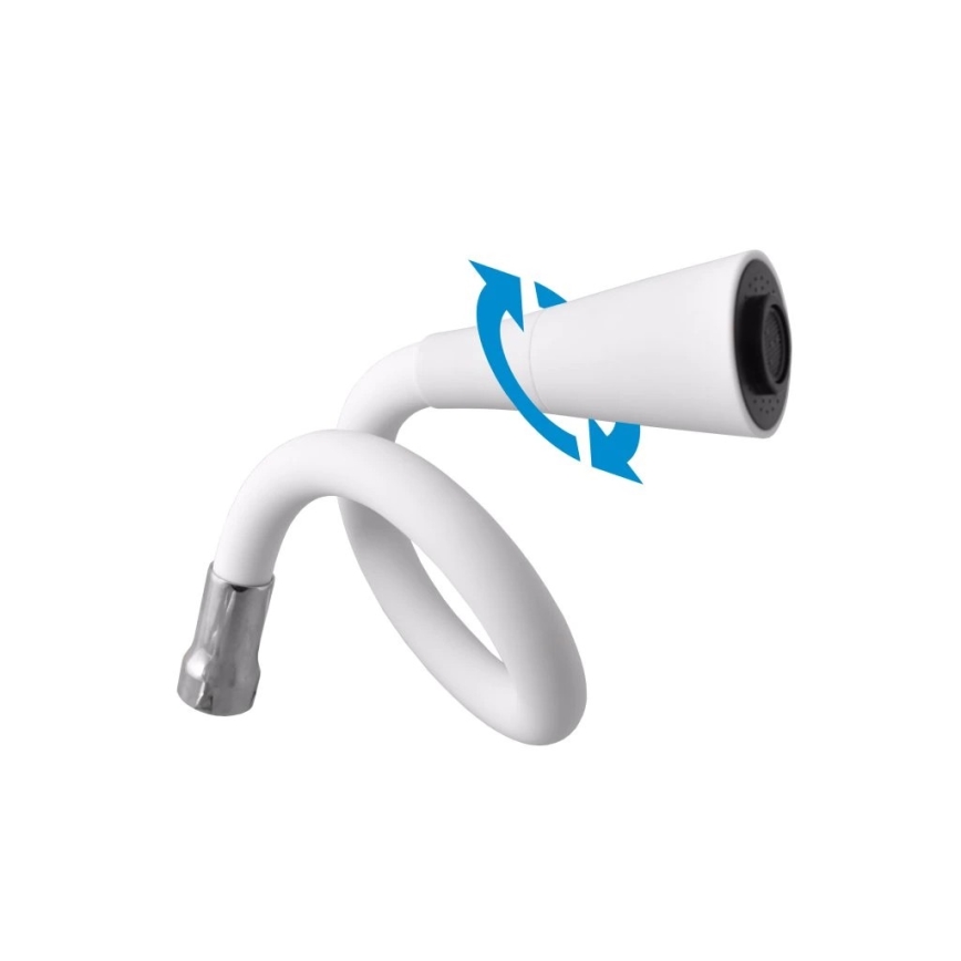 RAV Slezák SA006.0/13CB - Keukenkraan met flexibele uitloop SAZAVA 35,6 cm wit/glanzend chroom