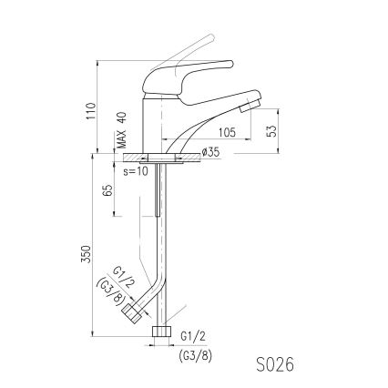 RAV Slezák SA026.0 - Mitigeur pour lavabo SAZAVA 11,5 cm chrome brillant
