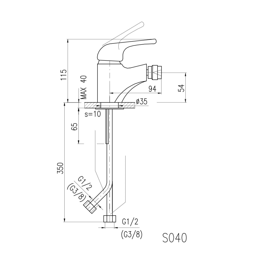 RAV Slezák SA044.0 - Bidetmengkraan SAZAVA 11,5 cm glanzend chroom