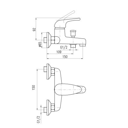 RAV Slezák SA054.5 - Badmengkraan SAZAVA glanzend chroom