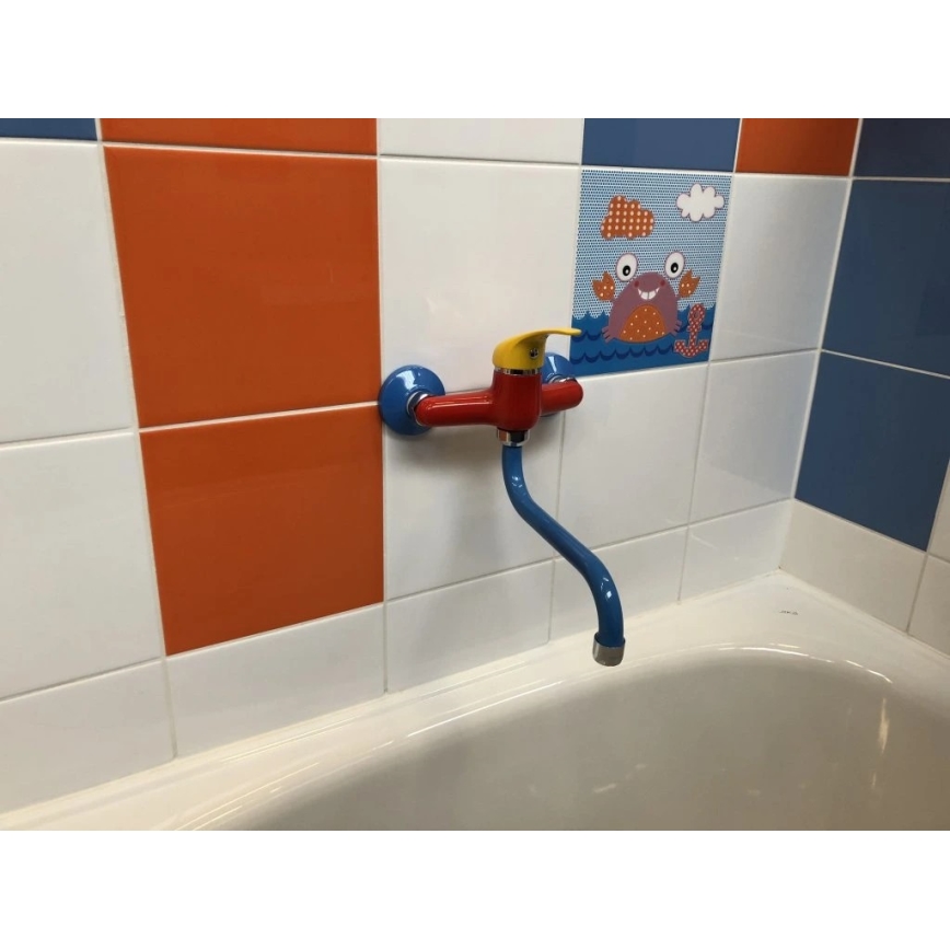 RAV Slezák SAJ001.5/21 - Wastafelmengkraan JUNIOR rood/blauw/geel