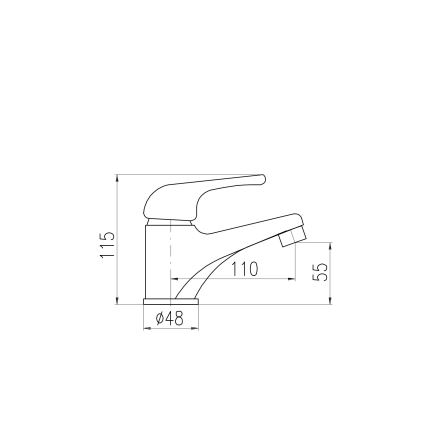 RAV Slezák SAJ091.0 - Wastafelkraan JUNIOR 11 cm rood/geel