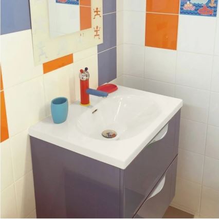 RAV Slezák SE326.0 - Wastafelkraan JUNIOR 18,2 cm rood/blauw