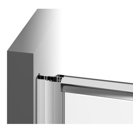 Ravak 37677U00Z1 - Cabine de douche quart de cercle PIVOT, 3 panneaux, 90 x 90 cm, verre satiné