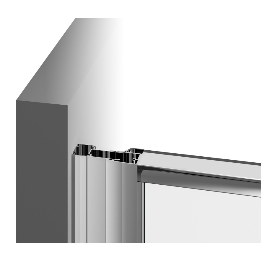 Ravak 37677U00Z1 - Cabine de douche quart de cercle PIVOT, 3 panneaux, 90 x 90 cm, verre satiné