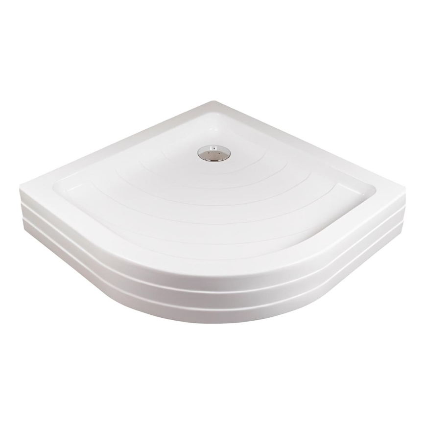 Ravak A204001120 - Receveur de douche quart de cercle RONDA 80x80 cm blanc