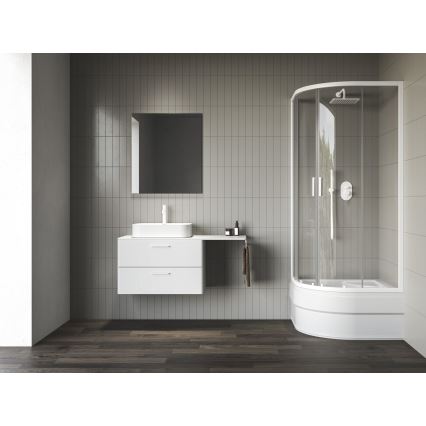 Ravak A217001020 - Receveur de douche quart de cercle SABINA 90x90 cm blanc