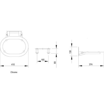 Ravak B8F0000028 - Siège de douche rabattable OVO blanc