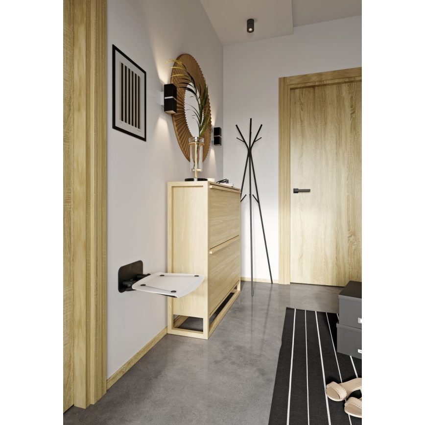 Ravak B8F0000060 - Siège de douche rabattable OVO noir