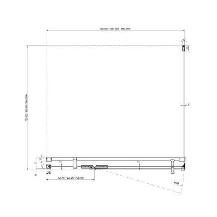 Ravak - Cabine de douche COOL  100x100 cm chrome brillant