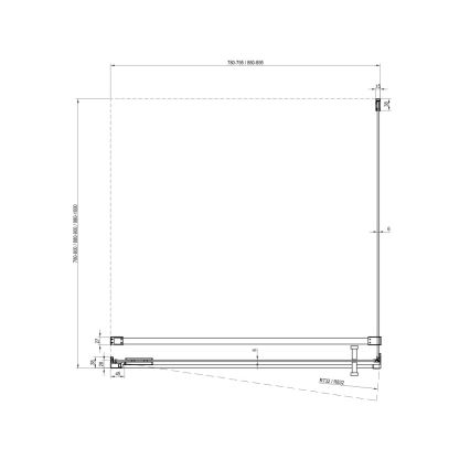 Ravak - Cabine de douche COOL 90x80 cm, chrome brillant