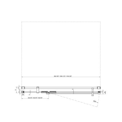 Ravak - douchecabine COOL 100x80 cm zwart