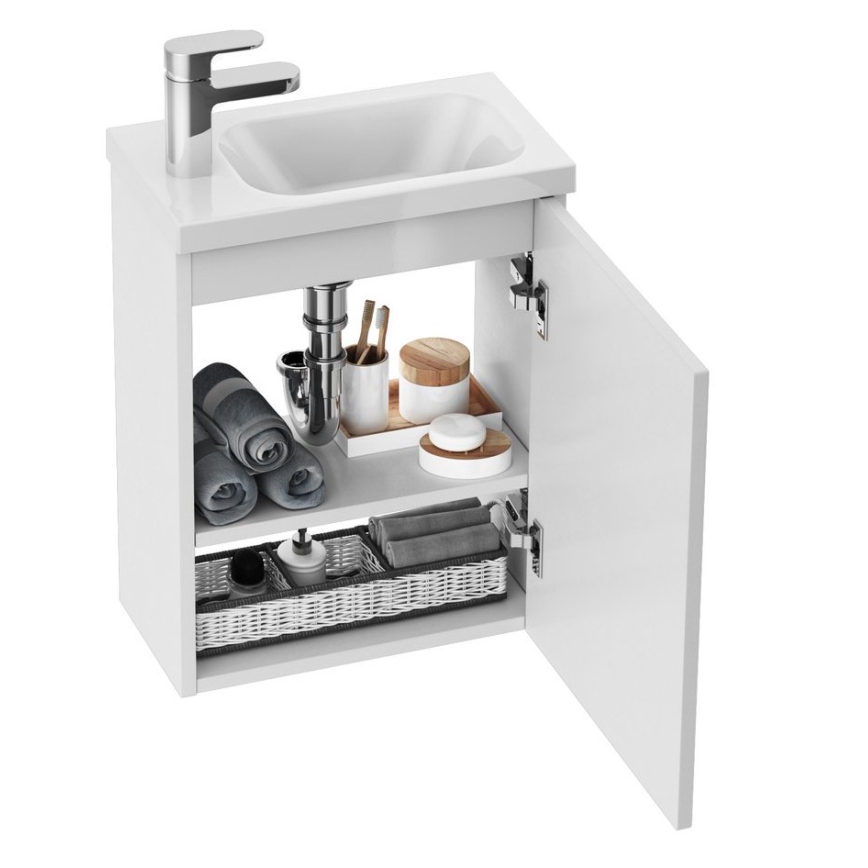 Ravak X000000538 - Meuble sous-vasque CHROME 40x50 cm blanc