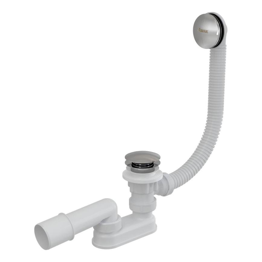 Ravak X01377 - Ensemble de vidage et de trop-plein pour baignoire, chromé brillant