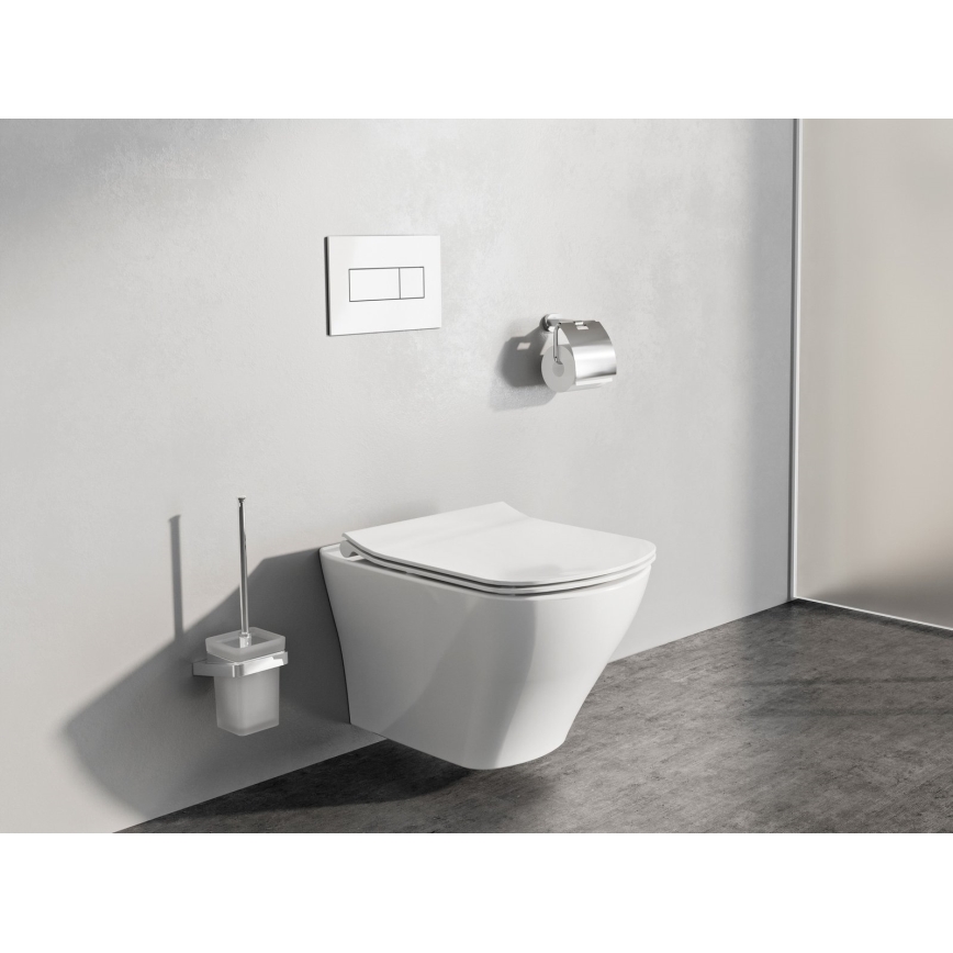 Ravak X01457 - Bouton de chasse d'eau UNI 24,7x16,5 cm blanc