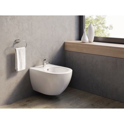 Ravak X01517 - Bidet suspendu UNI CHROME céramique/blanc