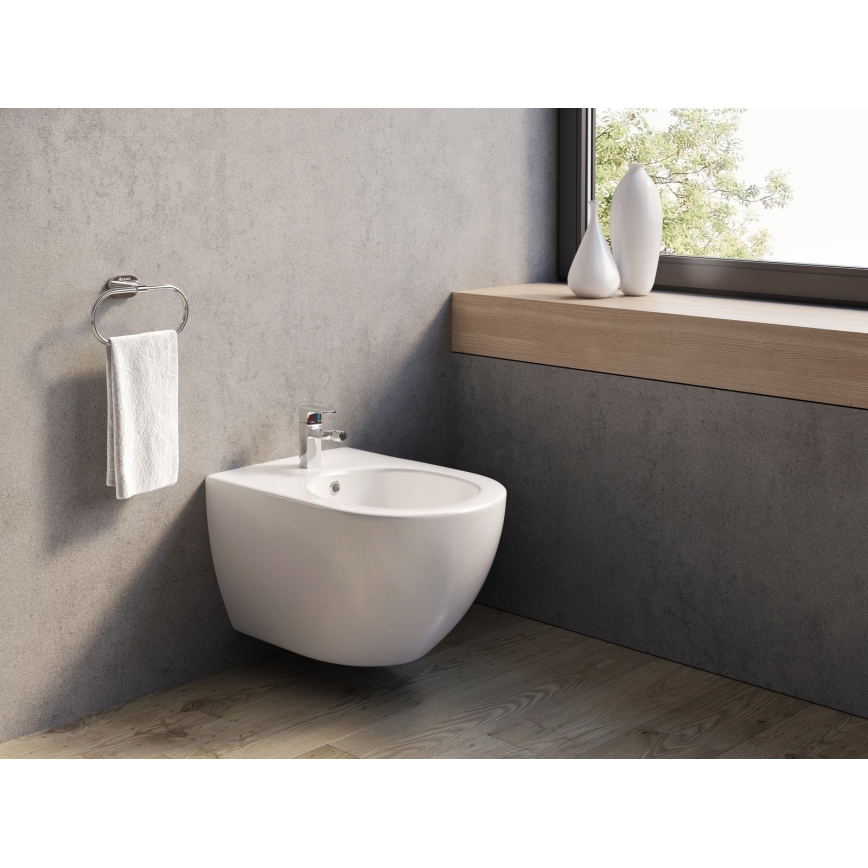 Ravak X01517 - Bidet suspendu UNI CHROME céramique/blanc