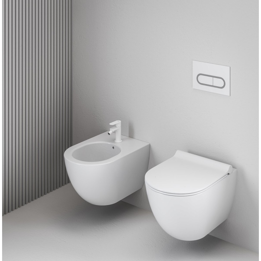Ravak X01517 - Bidet suspendu UNI CHROME céramique/blanc