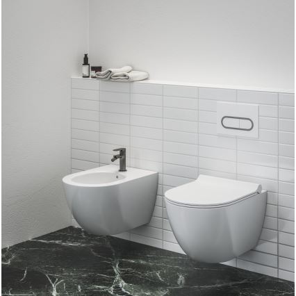 Ravak X01517 - Bidet suspendu UNI CHROME céramique/blanc