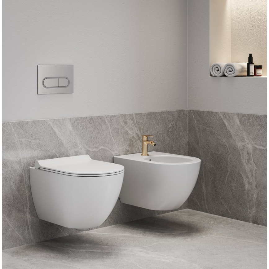 Ravak X01517 - Bidet suspendu UNI CHROME céramique/blanc